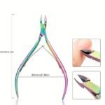 1Pc Lusluking Precision Stainless Steel Cuticle Scissors - Hypoallergenic, Multi-Color Nippers For Dead Skin Removal, Manicure & Pedicure Care Tool With Ergonomic Handles - Image 7