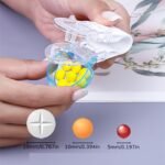 1Pc Portable Pill Taker Remover With Medicine Box Household Gadgets, Tablets Pills Blister Pack Opener Assistance Tool New Design Pill Dispenser - Image 2