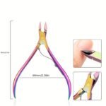 1Pc Lusluking Precision Stainless Steel Cuticle Scissors - Hypoallergenic, Multi-Color Nippers For Dead Skin Removal, Manicure & Pedicure Care Tool With Ergonomic Handles - Image 9