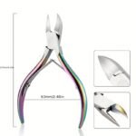 1Pc Lusluking Precision Stainless Steel Cuticle Scissors - Hypoallergenic, Multi-Color Nippers For Dead Skin Removal, Manicure & Pedicure Care Tool With Ergonomic Handles - Image 11