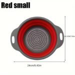 1/2 Set Round Silicone Kitchen Drain Basket Set Collapsible Funnel - 1 Large, 1 Small, Very Suitable For Draining Pasta, Vegetables And Fruits - Image 9