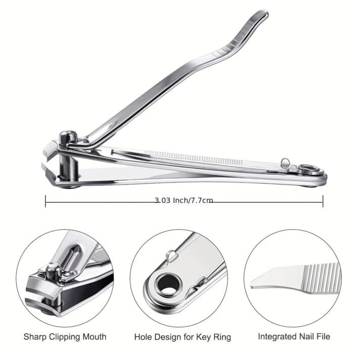 Classic Style Sharp Carbon Steel Nail Clippers - Thick Blade, Hypoallergenic, Concave Edge, Ideal For Fingernail Trimming, Nail Care Tool | Classic Style Nail Clipper | Durable Metal Construction, Nail Care - Image 9
