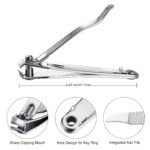 Classic Style Sharp Carbon Steel Nail Clippers - Thick Blade, Hypoallergenic, Concave Edge, Ideal For Fingernail Trimming, Nail Care Tool | Classic Style Nail Clipper | Durable Metal Construction, Nail Care - Image 8