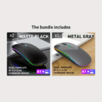 Wowssyo Dual Mode 5.1+2.4G Wireless Gaming Mouse, Usb Rechargeable Mouse, Silent Backlight, Ergonomic, For Laptop - Image 15