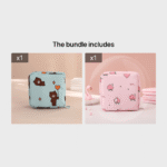 Yadiyadi Cute Bear Sanitary Napkin & Tampon Organizer Bags - Large Capacity Period Storage With Zipper Closure, Floral, Pastel Colors - Compact For School, Travel, Work - Girls, Women, Teens - Eco-Friendlyreusable Hygiene Bag, Sanitary Napkin Storage Bag, Travel Menstrual Bag, Playful Design, Durable Fabric - Image 22