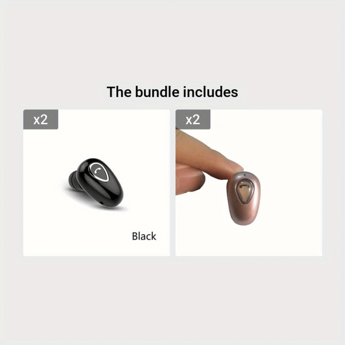 1Pc Wireless Bt Earphone Mini Invisible In-Ear Sports Earbuds With Microphone Stereo Headphones - Image 9