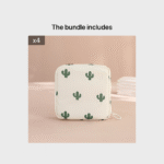 Yadiyadi Cute Bear Sanitary Napkin & Tampon Organizer Bags - Large Capacity Period Storage With Zipper Closure, Floral, Pastel Colors - Compact For School, Travel, Work - Girls, Women, Teens - Eco-Friendlyreusable Hygiene Bag, Sanitary Napkin Storage Bag, Travel Menstrual Bag, Playful Design, Durable Fabric - Image 16