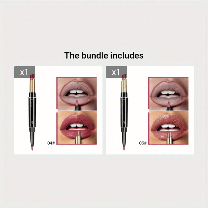 1Pc 16 Color New Double Ended Nude Lasting Matte Waterproof Lipliner And Lipstick Pencils - Image 26