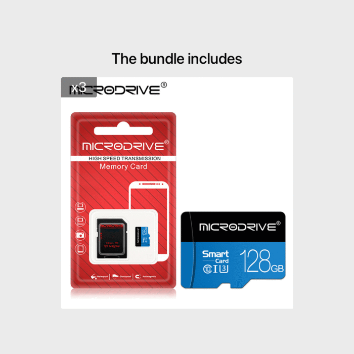 Microdrive Blue Class 10 High-Speed 128Gb 100Gb 64Gb 50Gb 32Gb 256Gb U3 Tf Memory Card Flash Micro Tf Sd Card Storage Expansion Sd Adapter For Smartphone Dvr, Smartphone Storage, Modern Design, Durable Construction, Smartphone Users - Image 15