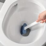 Wall-Mounted Toilet Brush Set, Silicone-Headed Bathroom Cleaning Kit, Space-Saving Long Handle Toilet Cleaner, Ergonomic Design, With 2 Brushes & Holder, For No Electricity Needed, Ideal For Living Room, Bathroom, Toilet, Kitchen Cleaning - Image 11