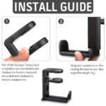 Pc Gaming Headphone Stand Headset Hook Holder Hanger Mount With Adjustable & Rotating Arm Clamp Desk Mount Universal Bag Bracket - Image 5