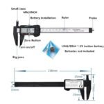 150Mm/100Mm Digital Caliper - 0.01Mm Precision Vernier Caliper Gauge With Lcd Display, Zero Adjustment & Locking Screw, Battery-Powered (Lr44/Sr44 Not Included) For Woodworking, Manufacturing, Engineering, Mechanical Engineering, Ergonomic Tool, Reliable Measurement, Measuring Instrument, Diy Enthusiasts, Manufacturing Equipment, Compact Design, Accurate Measurement, Workshop Tools - Image 8