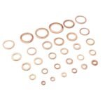 100Pcs Copper Crush Washer Gasket Set Flat Ring Seal Assortment Kit - Image 7