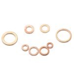 100Pcs Copper Crush Washer Gasket Set Flat Ring Seal Assortment Kit - Image 4