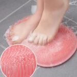 1Pc Reusable Bath Exfoliating Pad For Feet & Back, 11.8-Inch Soft Plastic/Rubber Cushion, No Power Needed, Bathroom Washing Pad For Toilet & Shower