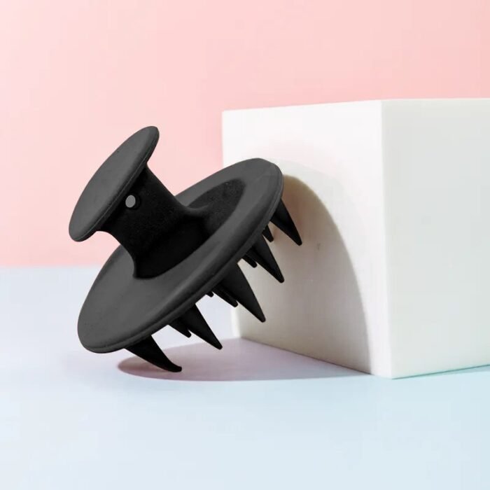 Mold-Free Silicone Scalp Massager & Exfoliator - Ergonomic Design For Hair Growth, Improved Blood Circulation & Dandruff - Gentle Detangling Shampoo Brush For All Hair Types, Promotes Thy Hair Growth, Scalp Massager For Growing Hair, Sleek Cylindrical Design, Smooth Texture - Image 2