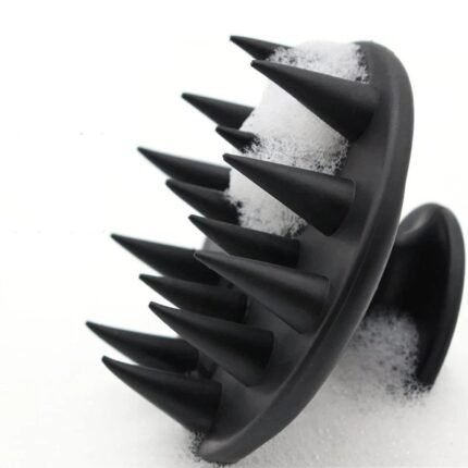 Mold-Free Silicone Scalp Massager & Exfoliator - Ergonomic Design For Hair Growth, Improved Blood Circulation & Dandruff - Gentle Detangling Shampoo Brush For All Hair Types, Promotes Thy Hair Growth, Scalp Massager For Growing Hair, Sleek Cylindrical Design, Smooth Texture