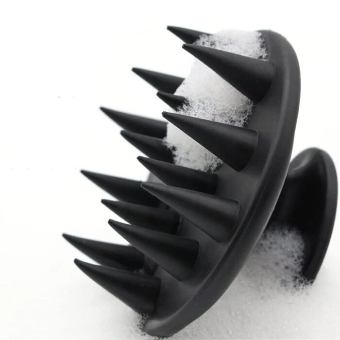 Mold-Free Silicone Scalp Massager & Exfoliator - Ergonomic Design For Hair Growth, Improved Blood Circulation & Dandruff - Gentle Detangling Shampoo Brush For All Hair Types, Promotes Thy Hair Growth, Scalp Massager For Growing Hair, Sleek Cylindrical Design, Smooth Texture - Image 1