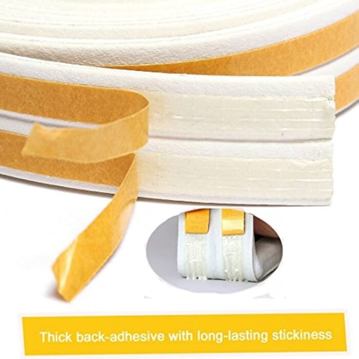 10.06 Meter Jabukosu Rubber Weather Stripping For Doors And Windows, Self-Adhesive Insulation Seal Strip, Fire Rated 90 Minutes, Collision Avoidance Weatherproofing - Image 10