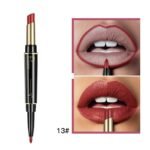 1Pc 16 Color New Double Ended Nude Lasting Matte Waterproof Lipliner And Lipstick Pencils - Image 21