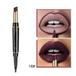 1Pc 16 Color New Double Ended Nude Lasting Matte Waterproof Lipliner And Lipstick Pencils - Image 24