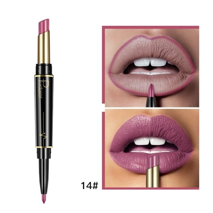 1Pc 16 Color New Double Ended Nude Lasting Matte Waterproof Lipliner And Lipstick Pencils - Image 22