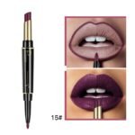 1Pc 16 Color New Double Ended Nude Lasting Matte Waterproof Lipliner And Lipstick Pencils - Image 23