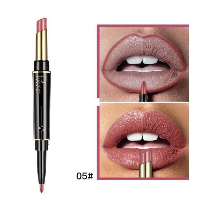 1Pc 16 Color New Double Ended Nude Lasting Matte Waterproof Lipliner And Lipstick Pencils - Image 11