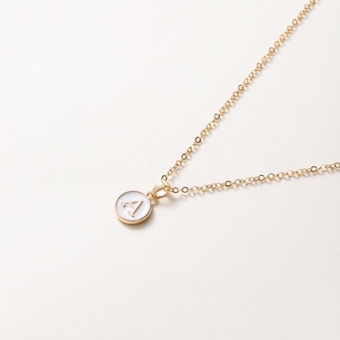 Elegant Golden-Tone Initial Necklace With Interlocking O-Link Chain - 1-26 Letters For Women, Durable Minimalist Jewelry Gift For Birthdays, Anniversaries & Special Occasions, Necklace, Birthday Jewelry, Sophisticated Style, Delicate Craftsmanship - Image 4