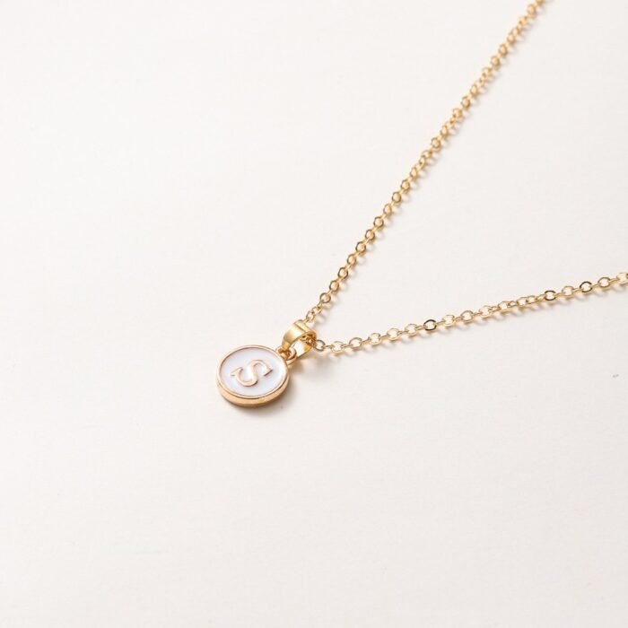 Elegant Golden-Tone Initial Necklace With Interlocking O-Link Chain - 1-26 Letters For Women, Durable Minimalist Jewelry Gift For Birthdays, Anniversaries & Special Occasions, Necklace, Birthday Jewelry, Sophisticated Style, Delicate Craftsmanship - Image 22