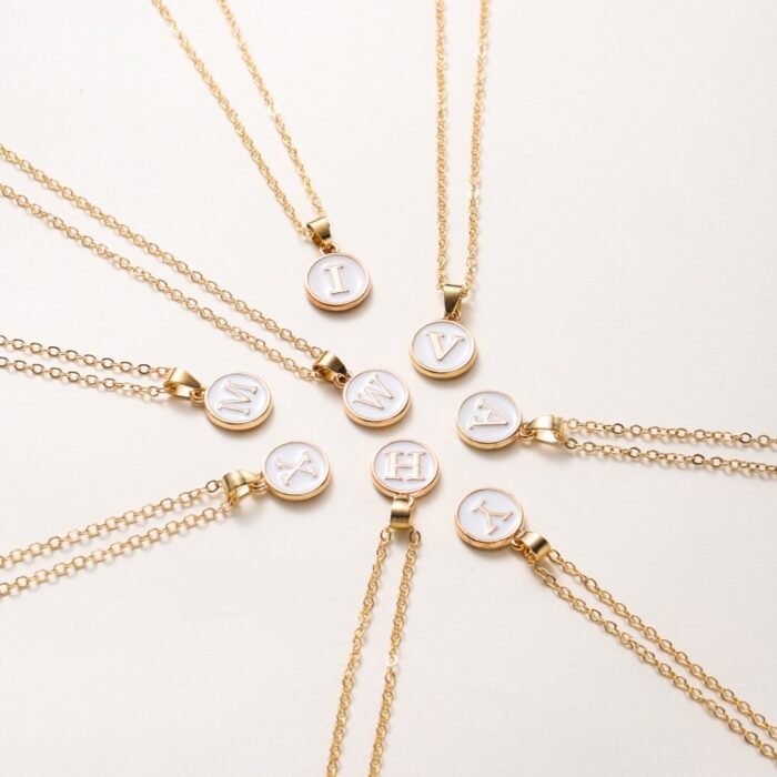 Elegant Golden-Tone Initial Necklace With Interlocking O-Link Chain - 1-26 Letters For Women, Durable Minimalist Jewelry Gift For Birthdays, Anniversaries & Special Occasions, Necklace, Birthday Jewelry, Sophisticated Style, Delicate Craftsmanship - Image 6