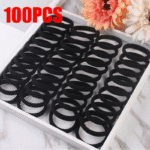 50Pcs High Elastic Hair Bands For Women S Black Hairband Rubber Ties Ponytail Holder Scrunchies S Hair Accessories - Image 4
