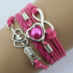 New Arrival Fashion Retro Cupid'S Bow Love Heart Multicolor Rope Multi-Layer Bracelet - Image 2