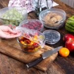 100Pcs Disposable Food Cover, Food Wrap Storage Cover, Elastic Food Cover Bag, Kitchen Refrigerator Leftover Rice Fruit Food Plastic Sealed Fresh Cover, Anti-Odor Leak-Proof Dust-Proof Freezer Cover, Fresh Keeping Cover, Kitchen Accessories - Image 7