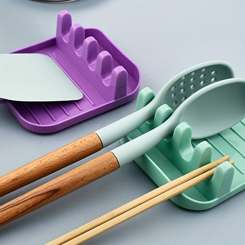 product-open-2023-06-28-1687918670212-cfc84cede4434927817e2709df0cb4e3-goods.jpeg 1Pc Spoon Rest, Multi-Purpose Utensils Holder, Spoon Shovel Rack, Pot Cover Rack, Spatula Rack Shelf, Kitchenware Rack For Restaurant Eid Al-Adha Mubarak - Image 1