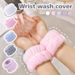 2Pcs Reusable Spa Wrist Wash Strap, Soft Microfiber Towel Wrist Wrap, Face Wash Women, Girls Yoga Running Exercise Wrist Sweat Band