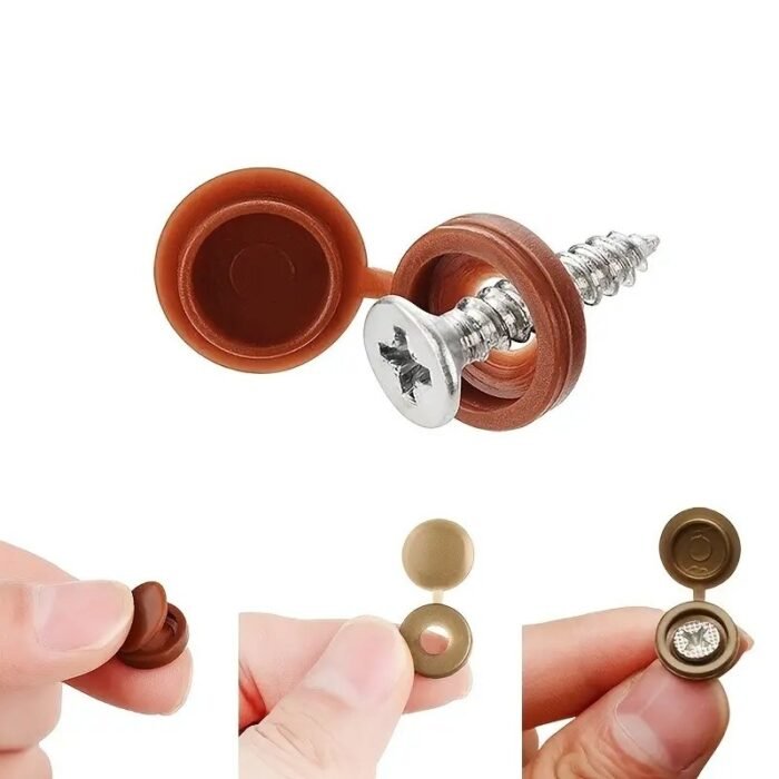 100Pcs Self-Tapping Screw Cross Special Lid Decorative Hole Plug Self-Tapping Screw Cap - Image 5