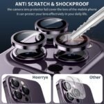 3Pcs Metal Ring Camera Lens Protector Glass For Iphone 11 12 13 14 Pro Max Full Cover Camera Protector For Iphone 14 Plus 12 13 Mini - Image 2