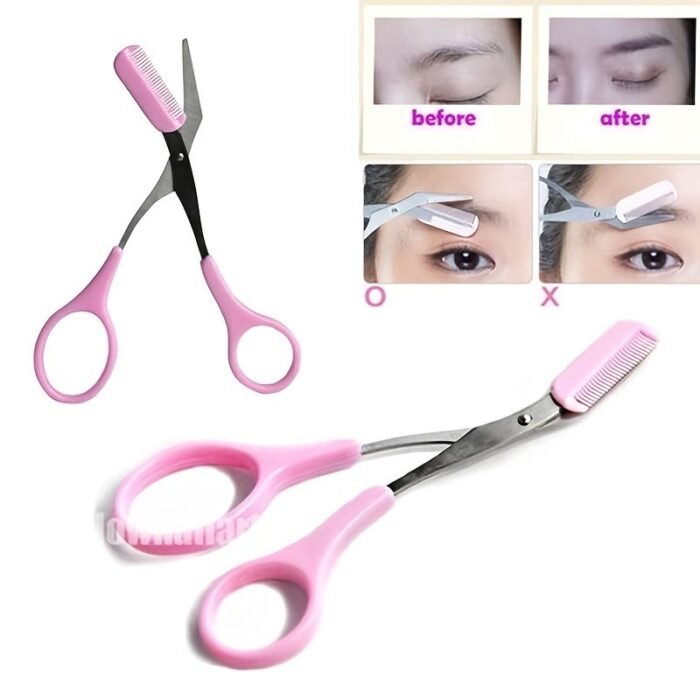 Eyebrow Trimmer Scissor With Comb Hair Removal Grooming Shaping Tool Stainless Steel Eyebrow Remover Makeup Tool - Image 14