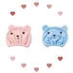 1Pc Cartoon Quick Drying Hair Towel Wrap For Women, Microfiber Hair Turban For Wet Hair, Hair Drying Towel Wrap For Curly Long Thick Hair - Image 11
