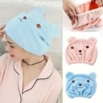 1Pc Cartoon Quick Drying Hair Towel Wrap For Women, Microfiber Hair Turban For Wet Hair, Hair Drying Towel Wrap For Curly Long Thick Hair