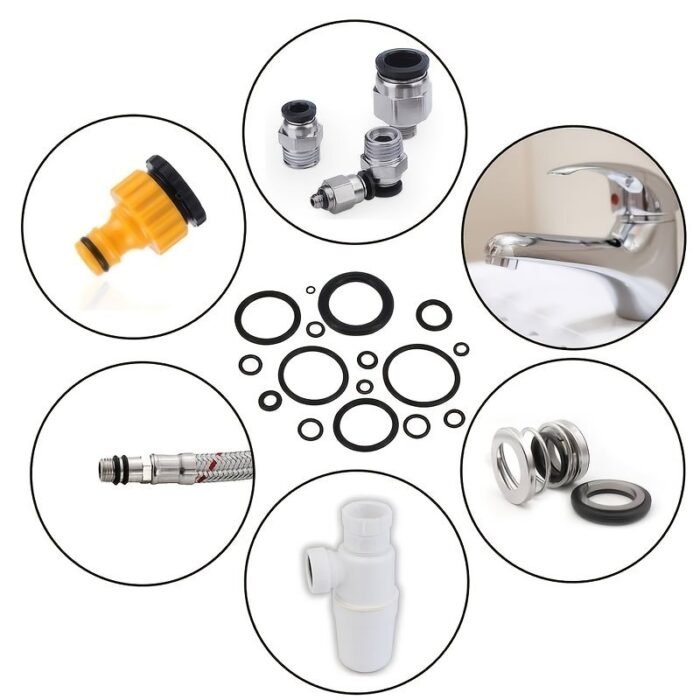 225Pcs O-Ring Assortment Set, Oil & Water Resistant Rubber Seals, 50D Durometer, Round Cross Section, Various Sizes For Automotive & Machinery Applications - Image 6