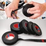 15-Meter Heat-Resistant Electrical Tape, Black Polyester Cloth Adhesive For Cable Management - Available In 9/15/19/25/32Mm Widths, Ideal For Car Harness And Wiring Loom - Image 8