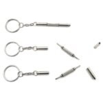 1Pc 3-In-1 Portable Eyeglass, Sunglasses & Watch Repair Kit With Keychain Screwdriver - Image 4