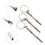 1Pc 3-In-1 Portable Eyeglass, Sunglasses & Watch Repair Kit With Keychain Screwdriver - Image 5