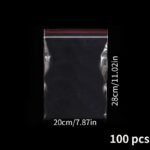 100Pcs Reusable Zip Lock Plastic Bags, Reclosable Transparent Shoe Bags, Vacuum Storage Bags, Poly Clear Bags, Coated: Uncoated, Material: Polyethylene Terephthalate - Image 15