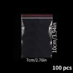 100Pcs Reusable Zip Lock Plastic Bags, Reclosable Transparent Shoe Bags, Vacuum Storage Bags, Poly Clear Bags, Coated: Uncoated, Material: Polyethylene Terephthalate - Image 7