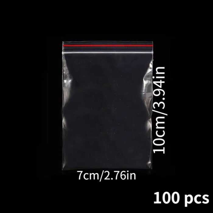 100Pcs Reusable Zip Lock Plastic Bags, Reclosable Transparent Shoe Bags, Vacuum Storage Bags, Poly Clear Bags, Coated: Uncoated, Material: Polyethylene Terephthalate - Image 7