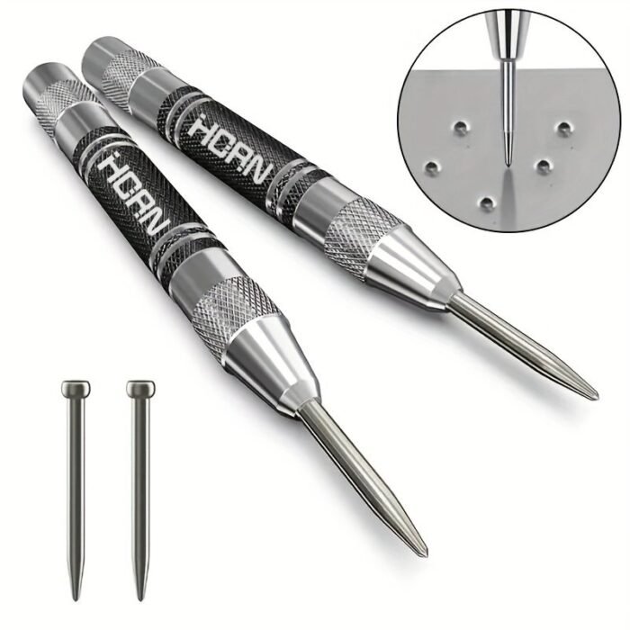 Automatic Center Punch: Adjustable And Strong Tool For Precise Drilling And Marking. Allows For Accurate Woodworking And Metalworking. - Image 1