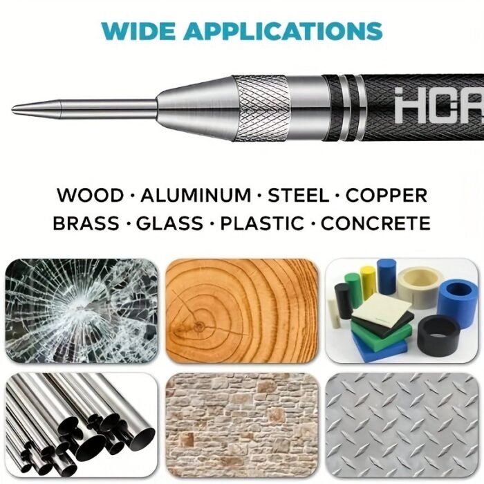 Automatic Center Punch: Adjustable And Strong Tool For Precise Drilling And Marking. Allows For Accurate Woodworking And Metalworking. - Image 6